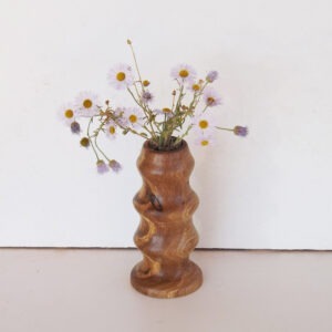 Lathe Turned Oak Bud Vase